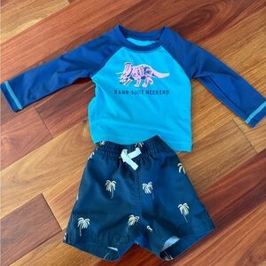 Chubbies Kids Rashguard and Swim Shorts